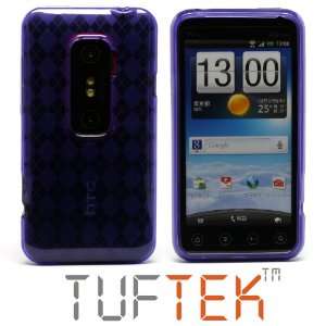  TUF TEK Bright Purple Argyle TPU Candy Skin Case for 