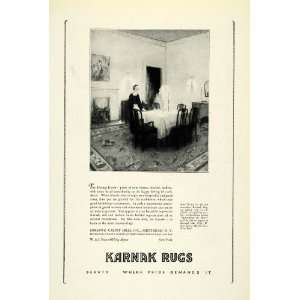  1924 Ad Antique Karnak Rugs Mohawk Carpet Amsterdam Home 