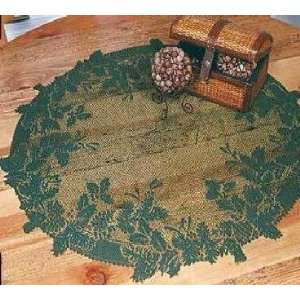   Lace Winter Green 30 Round Table Topper Green: Home & Kitchen