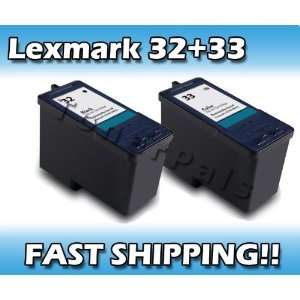   for Lexmark 32 and Lexmark 33 (1 Black, 1 Color)