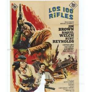  100 Rifles Movie Poster (11 x 17 Inches   28cm x 44cm 