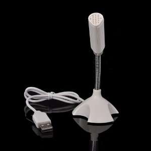   Adjustable Microphone for Skype, MSN, VoIP, White Musical Instruments