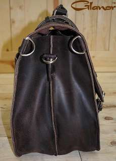 Rustic Vintage Leather Briefcase Backpack Laptop Bag   Extra Large