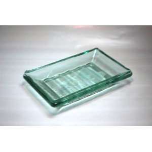  Green Recycled Glass Soap Dish, 4 X 6 Inch: Home & Kitchen