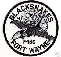 FORT WAYNE ANG F 16C 122ND FIGHTER WING BLACKSNAKES BDG  