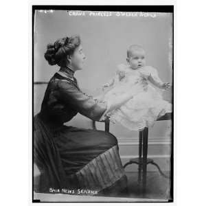  Crown Princess of Sweden holding her child