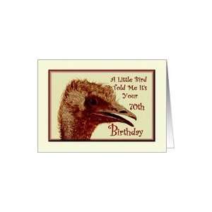  Birthday / 70th / Ostrich /Humorous Card Toys & Games