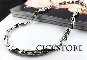   Silver Solid 316L Stainless Steel Chain Necklace 22   30 E53  