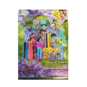  Disney Fairies Stamp N Color Set   TinkerBell Stamp, Cut and Color 