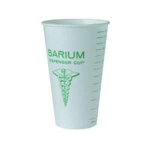  Paper Medical and Dental Graduated Cups in White / Blue 
