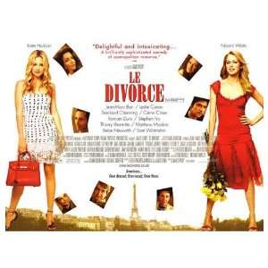  Le Divorce Original Movie Poster, 40 x 30 (2003)