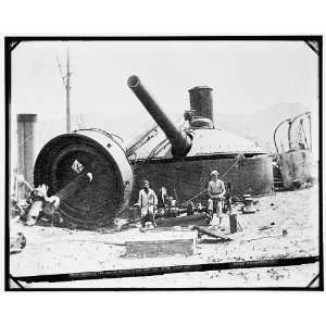  Wreck of the Vizcaya,Battle of Santiago,after 11 inch gun 