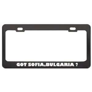 Got Sofia,Bulgaria ? Location Country Black Metal License Plate Frame 