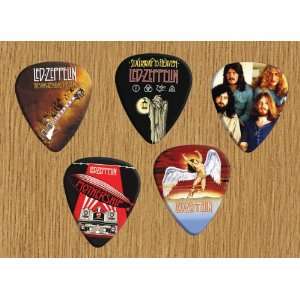  Led Zeppelin Guitar Picks Plectrums Medium Gauge 5x Set #1 