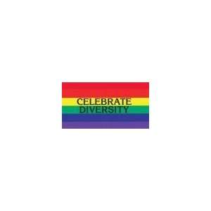  Celebrate Diversity (rainbow flag) Bumper Sticker: Office 