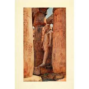 Statue Ramses II Luxor Temple Thebes Hieroglyphic Archaeology Pharaoh 