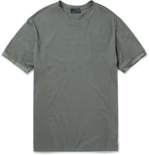   Clothing  T shirts  Crew necks  Silk Trimmed Jersey T Shirt