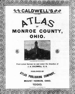 Caldwells 1898 Atlas of Monroe County Ohio   genealogy  
