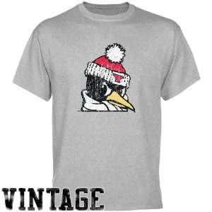  Youngstown State Penguins Ash Distressed Logo T shirt 