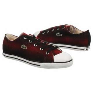 Womens Lacoste L27 3 Black/Red Plaid Shoes 