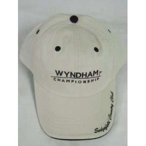 Wyndham Championship Golf Hat Cream Sedgefield ADG NEW