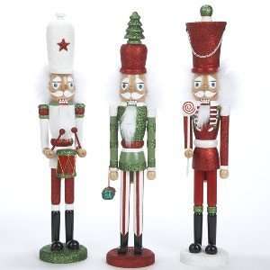  15 HOLLY WOOD RED, WHITE & GREEN BELLS, LOLLIPOP & DRUM 
