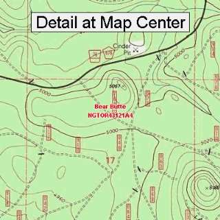  USGS Topographic Quadrangle Map   Bear Butte, Oregon 