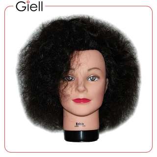 18 Cosmetology Mannequin Head Erica Virgin Curly Hair  