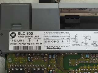 ALLEN BRADLEY SLC 500 PLC SYSTEM, SLC 500 CPU, I/O, POWER, RACK  