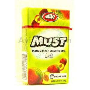 Elite Must Mango Peach Flavored Chewing Gum 6 pack