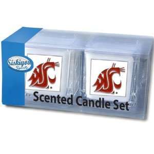  Washington State Cougars 2 pack of 2x2 Candle Sets 