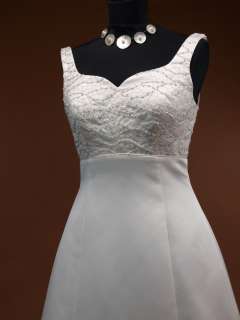 Brautkleid MARYLISE 38/40/42 EMPIRE creme Retro ivory Weddingdress 