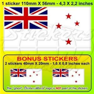 NEW ZEALAND Naval Ensign NAVY Flag RNZN Flag 4,3 (110mm) Vinyl Bumper 