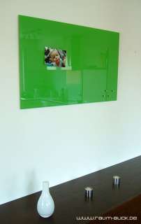 Glas Magnettafel MAX 80x50 cm, Design Pinnwand, grün  