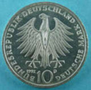 Münze Silber 10 DM Deutsche Mark   FÜR WISSENSCHAFTEN UND KÜNSTE in 
