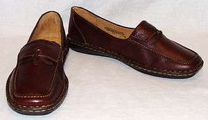   Hearth Brown Leather Loafers Boat Shoes Size 7, 7.5, 8, 8.5, 10, 11