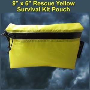  9 X 6 Rescue Yellow Survival Kit Pouch: Sports & Outdoors