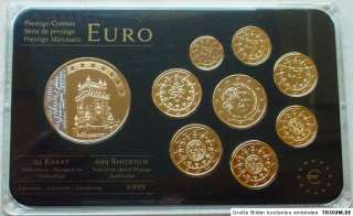 Portugal   Euro Prestige Coinset   mit Gold und Rhodium veredelt 