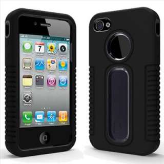 Black Duo Shield Double Layer Hard Case Snap On Cover for Apple iPhone 