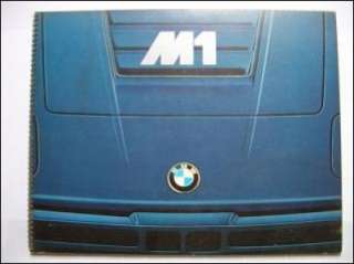 BMW M1 E26 Prospekt / Ringbuch von 1978   RARITÄT    