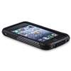HYBRID BLACK SOFT / Grey Mesh Hard Case+Privacy LCD Protector For 