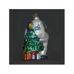  Bumble and Christmas Tree Glass Ornament