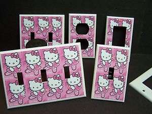 HELLO KITTY # 1 PINK LIGHT SWITCH OR OUTLET COVER  