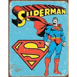  Superman Tin Metal Sign  Retro