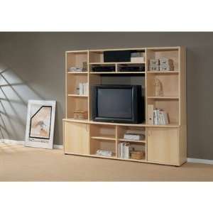  Library Closed Hutch and Base Unit Set Finish Maple 