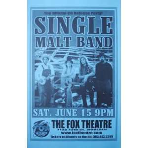  Single Malt Band Boulder Original Concert Poster