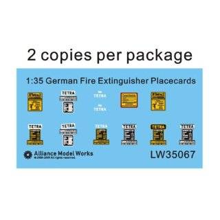 Alliance Model Works 135 WWII German Fire Extinguisher Placecards 