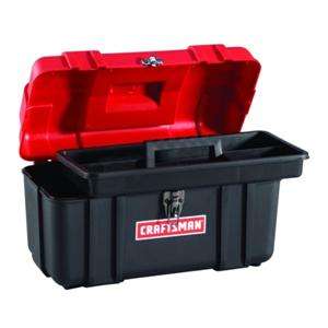 CRAFTSMAN PLASTIC HAND TOOL BOX RED / BLACK 20 or 17  