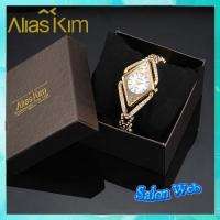 Alias Kim Gold Rhombic Delicate Quartz Ladies Watch New  