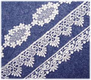 SOFT & PRETTY EMBROIDERED VENISE LACE TRIM  2 STYLES  